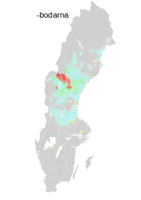 Stednavne med endelsen -vallen indikerer fæboddrift.