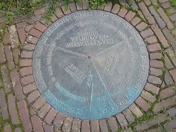 Plaquette driegemeentenpunt 't Look Veldhoven