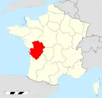 Map of Poitou-Charentes