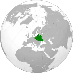 Kongeriget Polen og Storfyrstendømmet Litauens placering