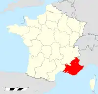 Map of Provence-Alpes-Côte-d'Azur