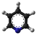 Kugle-og-pind-model af pyridin