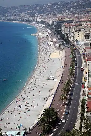 Promenade des Anglais i Nice.