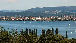 Radolfzell set fra halvøen Höri (Bodensee)