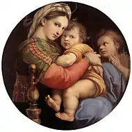 RaphaelMadonna della Seggiola. Diameter 71 cm.