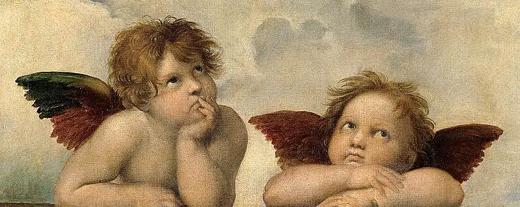 Detalje af Raphaels engle eller 'de to putti'