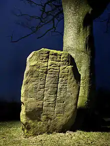 Runestenen fra Ravnkilde, hvor 'dronning' Asbod/Asmod er nævnt