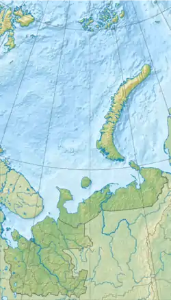 Karastrædet er placeret i Arkhangelsk oblast (samlet)