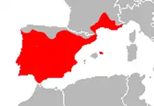 Udbredelse af Rhinechis scalaris