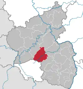 Lage des Landkreis Birkenfeld in Rheinland-Pfalz (anklickbare Karte)