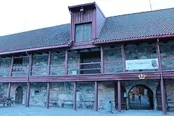 Indgangen til Rigsregalieudstillingen.