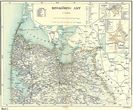 Den nordlige del af Ringkøbing Amt omkring 1900