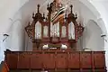 Kirkeskibet og orgelet