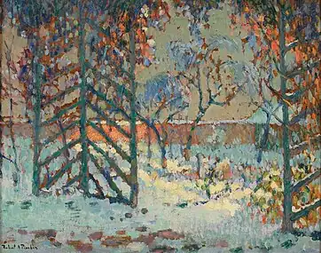 La tonnelle sous la neige, 1916(Lysthuset under sneen)