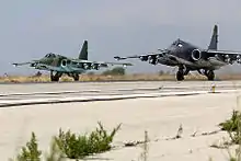 Russisk Su-25 i Latakia, Syrien, den 3. oktober 2015.