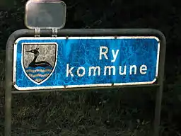 Skilt mellem Ry og Them Kommuner