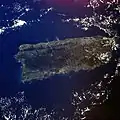 Udsigten fra STS-34 der passerer over Puerto Rico.