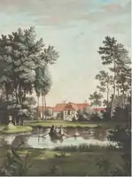 Urne på ø i kanalen foran Sanderumgaard