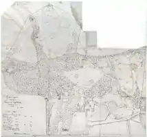 Plan for privat romantisk anlæg. Sanderumgaard ved Odense, 1808