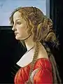 "Portræt af en kvinde", Sandro Botticelli, midten af 1480-tallet