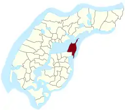 Placeringen af kommunen i Thisted Amt.