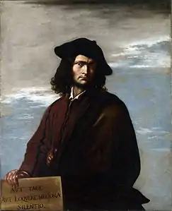 Selvportræt af Salvator Rosa, ca. 1641. Olie på lærred, 116,3×94 cm National Gallery, London