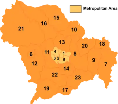 Kort over Shijiazhuang