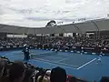 Sofia Kenin og Ann Li spiller på Show Court 3 under Australian Open 2020.