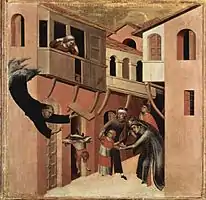 Simone Martini, 1285–1344, italiensk maler. "Mørke temaer og stærke følelsesladede udtryk blev i stigende grad fremhævet i den sengotiske kunst".