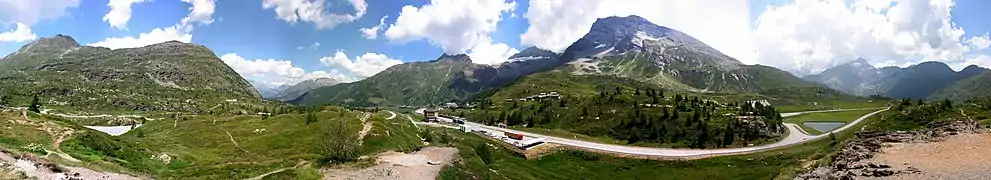 Panorama billede af Simplonpasset