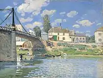 Alfred Sisley,  Le Pont de Villeneuve-la-Garenne, 1872, Metropolitan Museum of Art