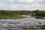 Jernbanebro over Skellefte älv ved Slagnäs