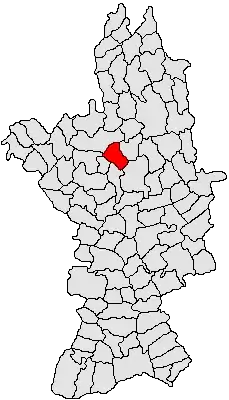 Slatinas beliggenhed i distriktet Olt