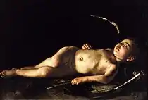 CaravaggioSleeping Cupid. 72 x 105 cm.