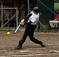 Venstrehåndet softball batter