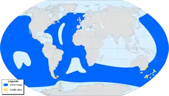 Udbredelsesområde (yngleområder med gult)