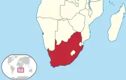 Sydafrikas placering