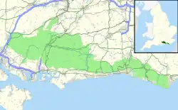 Kort over South Downs National Park