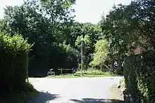 Torslunde Bygade og Lille Bygade, hvor de mødes ved Sprøjtehusbakken.