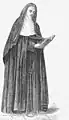 Clarissa i klosterdragt.