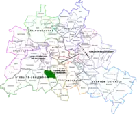 Steglitz's lokalisering i Berlin