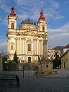 Bebudelseskirken og Maria-søjlen