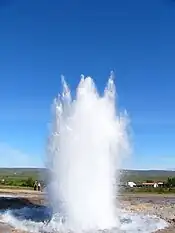 Geyser doubles in size.