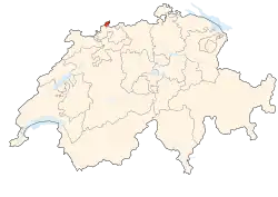 Kort som viser hvor i Schweiz Basel-Stadt ligger