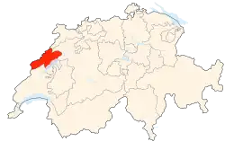 Kort som viser hvor i Schweiz Neuchâtel ligger