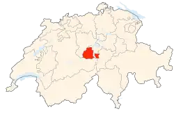 Kort som viser hvor i Schweiz Obwalden ligger