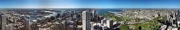 Udsigt over Sydney fra Sydney Tower