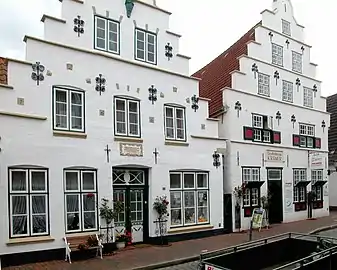 Borgerhuse i nederlandsk stil i Nygade fra 1666