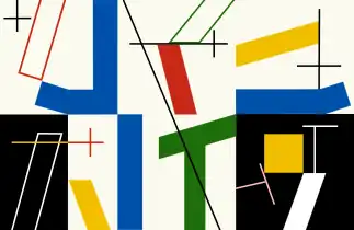 Seks rum med fire små kors,1932Six espaces à quatre petites croix