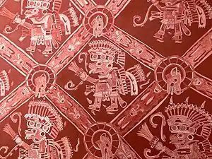 Et af vægmalerierne i Atetelco paladset, dateret til Xolalpan-tidsområde (årene cirka 450–650).